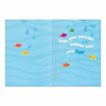 GLITTER: WHALE BDAY CARD