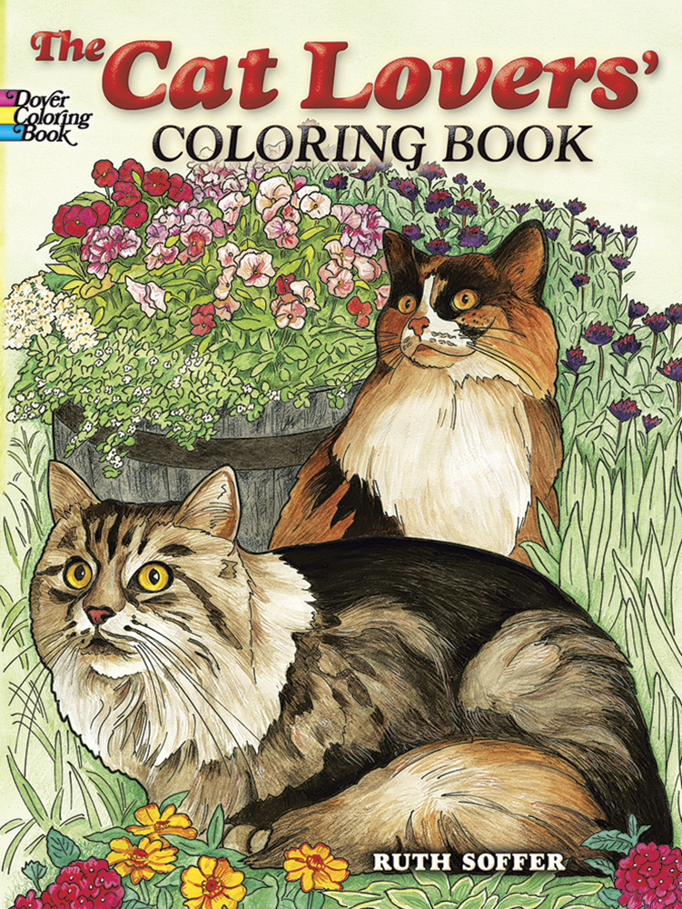 the cat lovers coloring book  over the rainbow