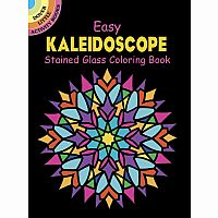 Easy Kaleidoscope Stained Glass Coloring Book