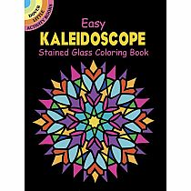 Easy Kaleidoscope Stained Glass Coloring Book